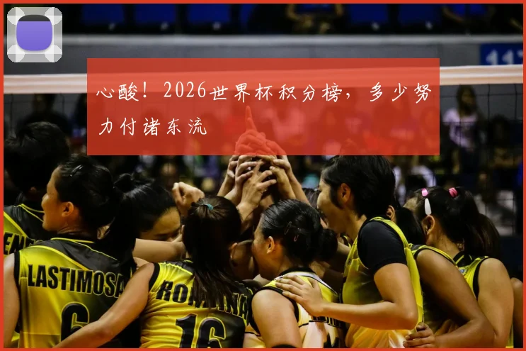 心酸！2026世界杯积分榜，多少努力付诸东流