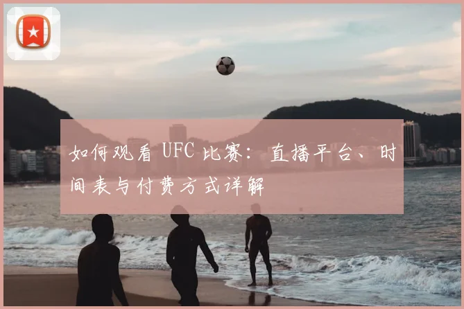 如何观看 UFC 比赛：直播平台、时间表与付费方式详解