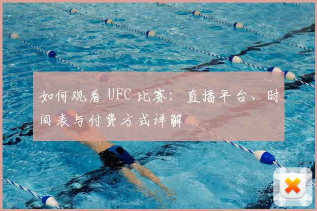 如何观看 UFC 比赛：直播平台、时间表与付费方式详解